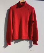 handmade vintage unikat golf wełna sukienka tunika bluzka koszula