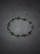 Bransoletka z krzyżami metalowa gothic biker unisex