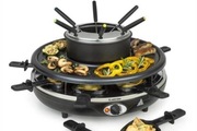 KLARESTEIN Fonduelette GRILL ELEKTRYCZNY RACLETTE GARNEK DO FONDUE 8 OSÓB 