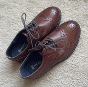 Eleganckie wizytowe skórzane półbuty chłopięce Next sznurowane 34,5/22cm