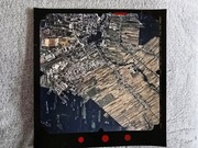 Nieznane miasto stare zdjęcie lotnicze papier KODAK 