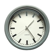 Zegar ścienny London okrągły 20cm szara oprawa