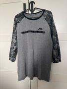 Koszulka męska Nike - rozmiar L - rękawy 3/4 sportowa szara