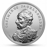 Moneta 50zł Kazimierz Jagiellończyk 2015 SSA + folder UNC