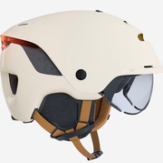 Kask rowerowy piękny miejski,z szybką  i światełkiem z tyłu.