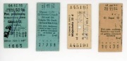 4 bilety kartonikowe i miejscówka z lat 80, PKP, SKM, kolej, bilet