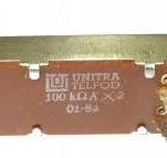 2x 100kohm A  2x 100KA POTENCJOMETR SUWAKOWY TELPOD UNITRA