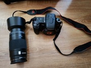 Lustrzanka Sony Alfa A300 + obiektyw Sony 75-300