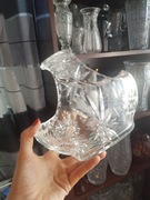 Koszyk kryształowy, szlif mlynek Vintage PRL