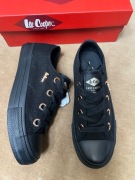 LEE COOPER trampki damskie czarne ze złotym tkanina rozmiar 36/22,5 cm