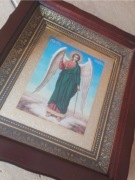 Piękna Ikona prawosławna w kiocie Anioł Stróż. 