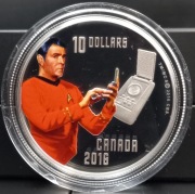 STAR TREK*50thANNIVERSARY!*SCOTTY*$10 FINE SILVER PROOF COIN/UNIKAT2