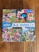 Puzzle Trefl - Myszka Miki i Mini - 4 w 1 - NOWE ZAFOLIOWANE