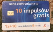 RZADKA KARTA CHIPOWA 10 IMPULSOW GRATIS TP S.A. -15 IMP+10 IMP