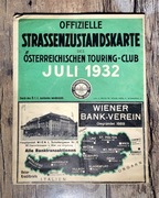 Oficjalna mapa stanu dróg Austriackiego klubu turystycznego z Lipca 1932r.