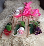 Pięknie pachnące mydlane róże, średnica główki 5cm