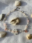 Naszyjnik handmade rękodzieło kwarc perły