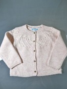 Obaibi Piękny Rozpinany Sweterek Dziewczęcy Rozmiar 86