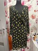 Even&odd sukienka modny wzór groszki cytryny hit roz.46