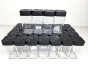 POJEMNIKI Plastikowe Na Przyprawy 100ml, Zestaw 32szt, Marker, Szczoteczka