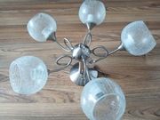 Żyrandol szklany 5 kloszy