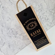 Skrzynka na alkohol jack daniels drewno plus czarna płyta 