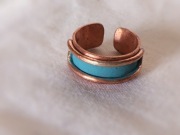 Obrączka miedziana. Miedż Patyna art.jewellery