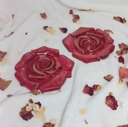 Rękodzieło Podkładki z żywicy epoksydowej karmazynowy i transparentny 