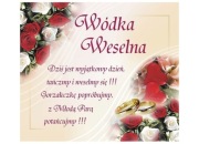 NAKLEJKI NA WÓDKĘ WESELNĄ etykiety na alkohol 50 sztuk