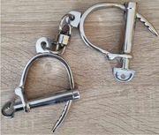 Metalowe, regulowane kajdanki na ręce DLA PAR BDSM