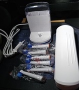 Końcówki nevadent 6szt nowe, ładowarka i etui używane, instrukcja