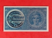 Banknot PROTEKTORAT - P-1 1 Korona (1939) UNC (stempel ręczny)