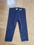 granatowe leginsy w kolorowe groszki serduszka * H&M