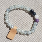 Błyszcząca bransoletka 8mm minerały LGBT pride flaga asexual aseksualność