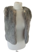 Carrement Beau bezrękawnik kamizelka dziewczęca z futerka r 134/140