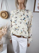 Bluzka Ganni Marietta Georgette masełkowa żółta kwiaty wiskoza 40 L 