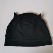 Czapka czarna z rogami H&M rozm. 74