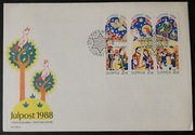 Szwecja FDC Mi: 1510-1515 Boże Narodzenie 1988