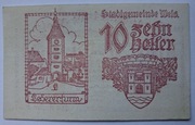 Notgeld - Gutschein, Austria, Wels, 10 Heller, 1920