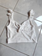 FB sister top koszulka  bawełniana koronkowa na ramiączkach body 