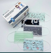 Opakowanie 50 sztuk maseczek dla dzieci wzory 