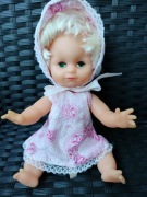 STARA LALKA PRL KRAWAL KRAKOWSKA WYTWÓRNIA ZABAWEK MAŁY GUMOWY BOBAS 