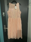 Boohoo sukienka imprezowa Cekinowa plisowana nowa hit roz.46 