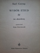 M. Czerny, Wybór etiud IV na akordeon