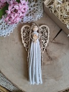 Aniołek Anioł stróż makrama zawieszka I Komunia Święta 