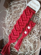 Zestaw brelok i zakładka na dzień babci i dziadka prezent w pudełku makrama