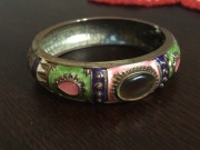 Bransoleta chinka emalia ,kamienie