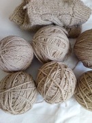 Gruba włóczka beżowa 1000 gram