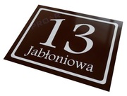 Klasyczna METALOWA tabliczka adresowa 25x20 numer domu budynku popularny K
