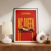 Zygzak McQueen plakat, obraz samochodowy, bajka Auta